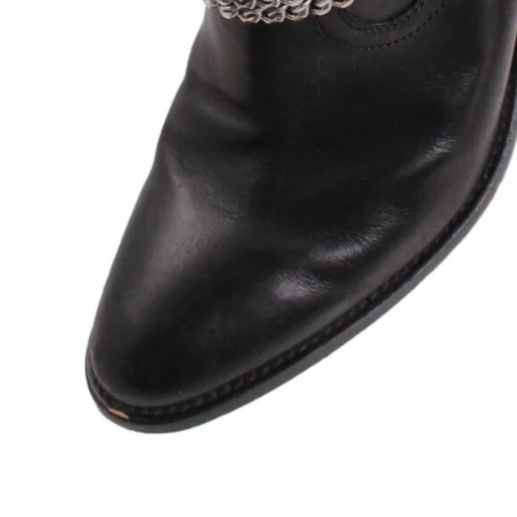 Saint Laurent Curtis Chain Ankle Boots 37.5 7.5 - Picture 9 of 11